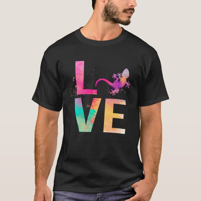 Colorful Gecko Mom  Gecko T-Shirt (Vorderseite)