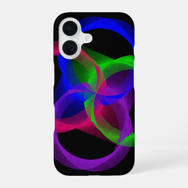 Colorful Geometric Blend iPhone 16 Case iPhone 16 Hülle (Rückseite)