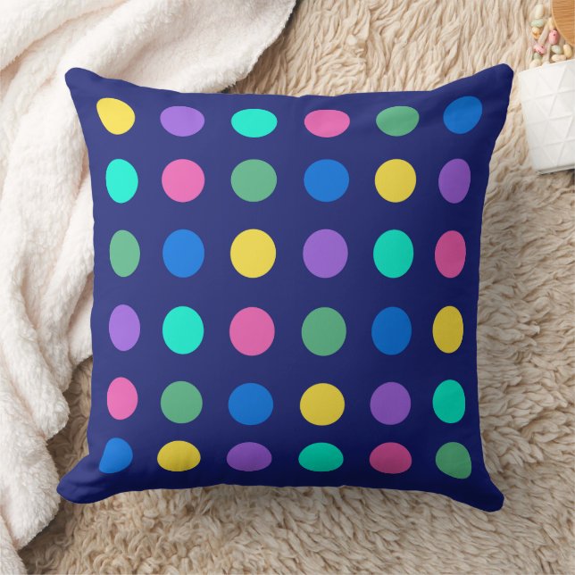 Colorful Geometric Dots Pillow Kissen (Decke)