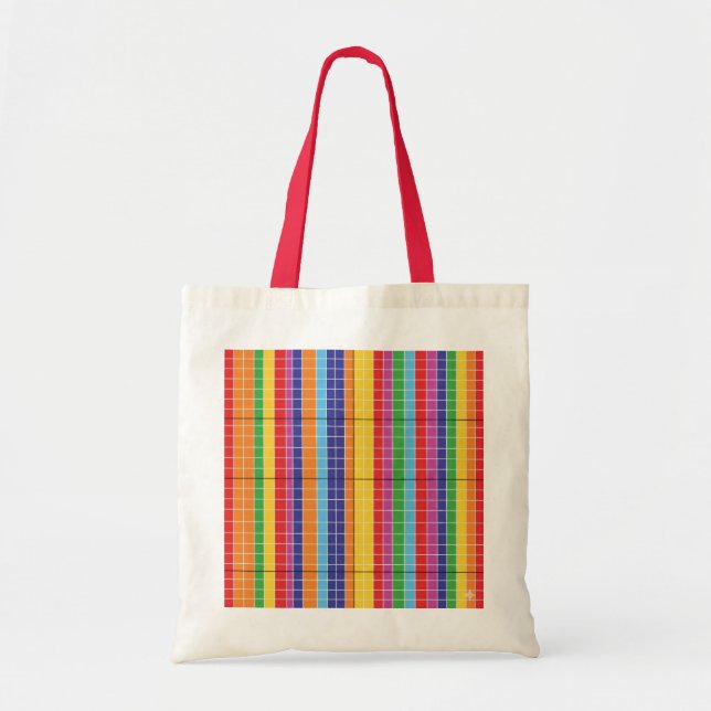 Colorful Geometric Pattern Tote Bag | Modern Abstr Tragetasche (Vorne)