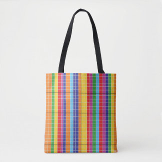Colorful Geometric Pattern Tote Bag – Modern Rainb Tasche
