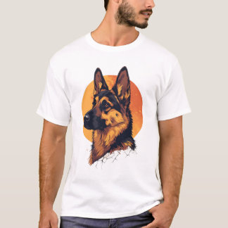 Colorful German Shepherd Dog Lover T-Shirt