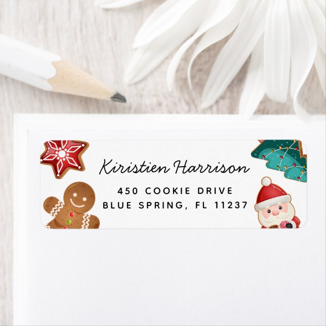 Colorful Gingerbread Santa Christmas Cookies (Insitu)