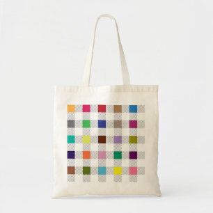 Colorful Gingham Tablecloth Pattern Tote Bag