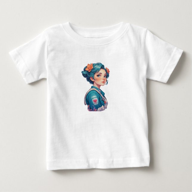Colorful Girl Baby T-shirt (Vorderseite)