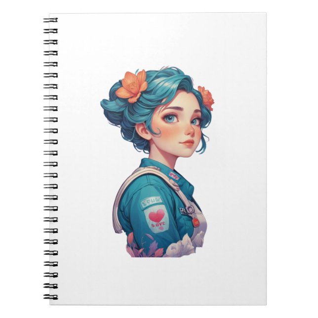 Colorful Girl Notizblock (Vorderseite)