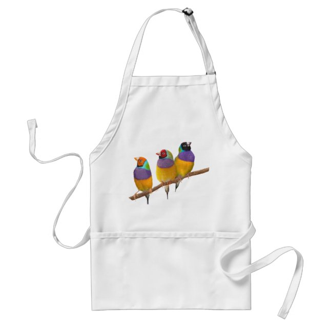 Colorful Gouldian Finches in Pastels Schürze (Vorne)