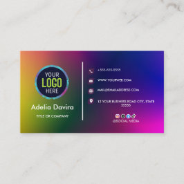 Colorful Gradient Business Card Modern Design Visitenkarte