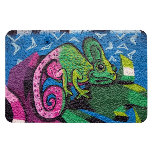 Colorful Graffiti Chameleon Magnet (Horizontal)