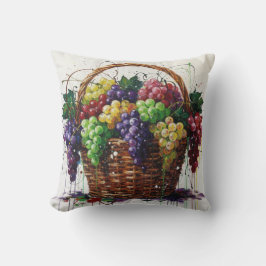 Colorful Grapes Basket Kissen