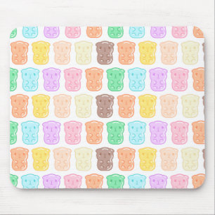 Colorful Guinea pig shape gummy canmy pattern Mousepad