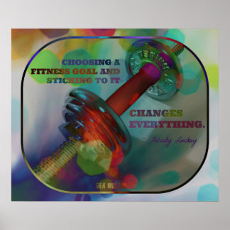 Colorful Gym Poster with Weights 004
