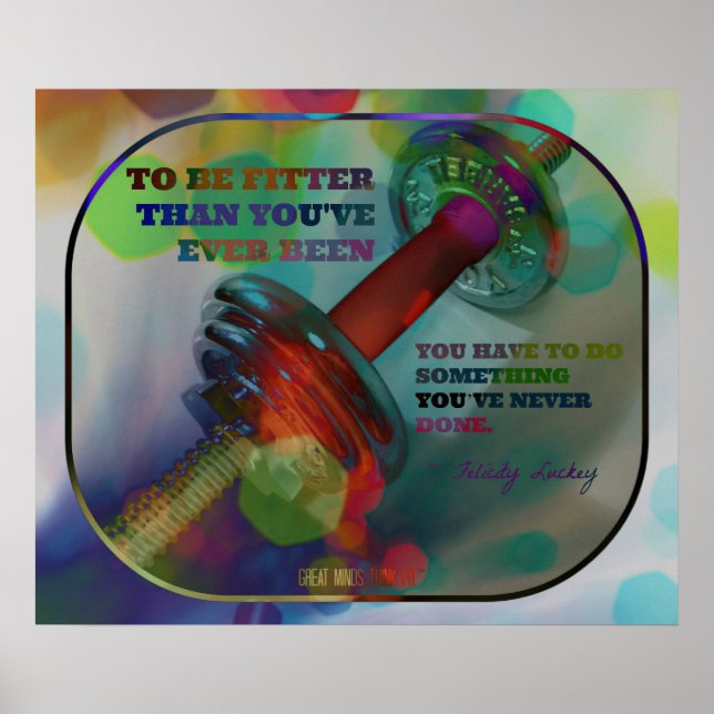 Colorful Gym Poster with Weights 005 (Vorne)