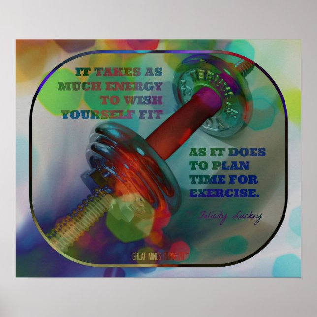 Colorful Gym Poster with Weights 017 (Vorne)