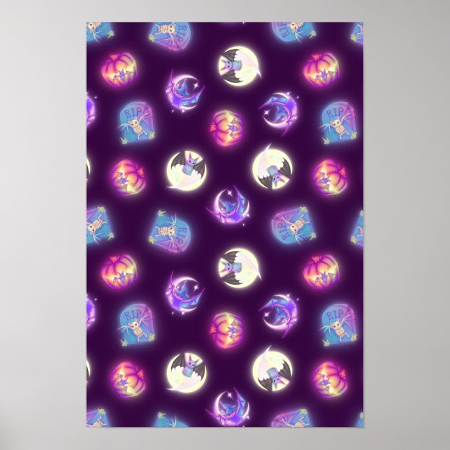 Colorful Halloween Cute Poster (Vorne)