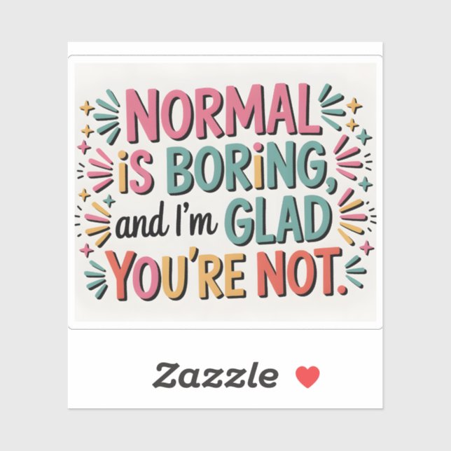 Colorful Hand Lettered Modern Typography Quote Aufkleber (Blatt)