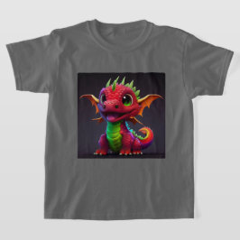 Colorful Happy Baby Dragon Kinder T-Shirt