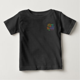 Colorful Happy Birthday Floral Baby T-Shirt