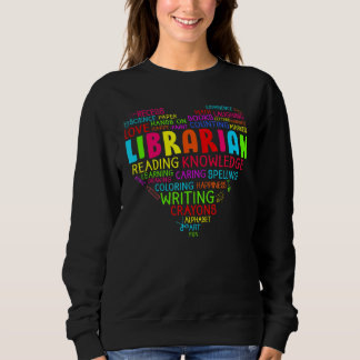 Colorful Heart Team Librarian Squad erster Tag s Sweatshirt