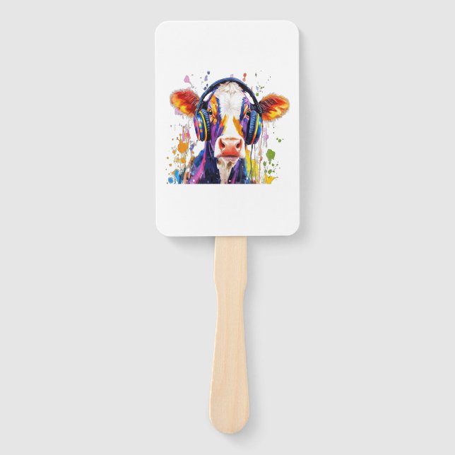 Colorful Highland Cow Fächer (Vorderseite)
