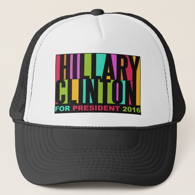 Colorful Hillary Clinton 2016 casquettes (Devant)