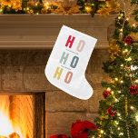Colorful HOHOHO Weihnachten | Happy Holidays Großer Weihnachtsstrumpf<br><div class="desc">Colorful HOHOHO Weihnachten | Happy Holidays</div>