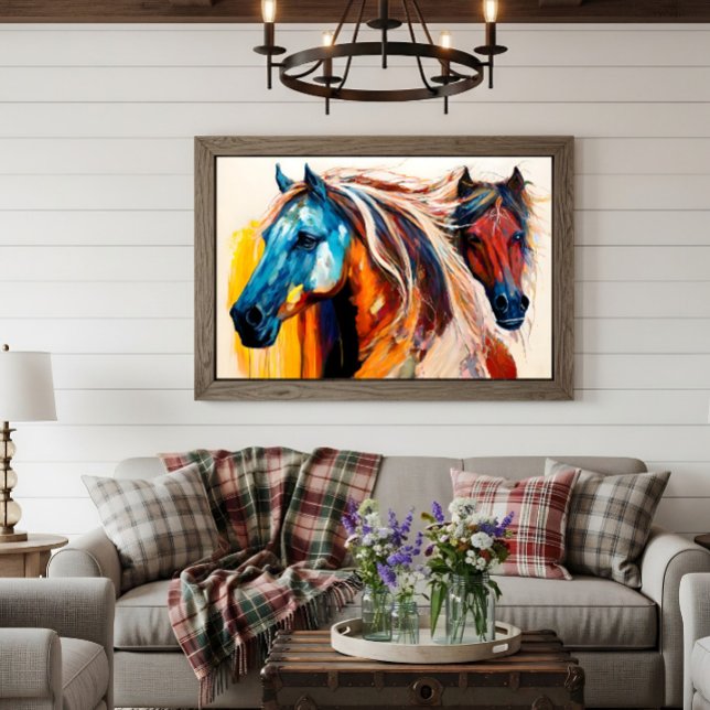 Colorful Horses Vibrant Art Poster (Von Creator hochgeladen)
