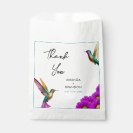 Colorful Hummingbirds Purple Daisies Wedding Geschenktütchen