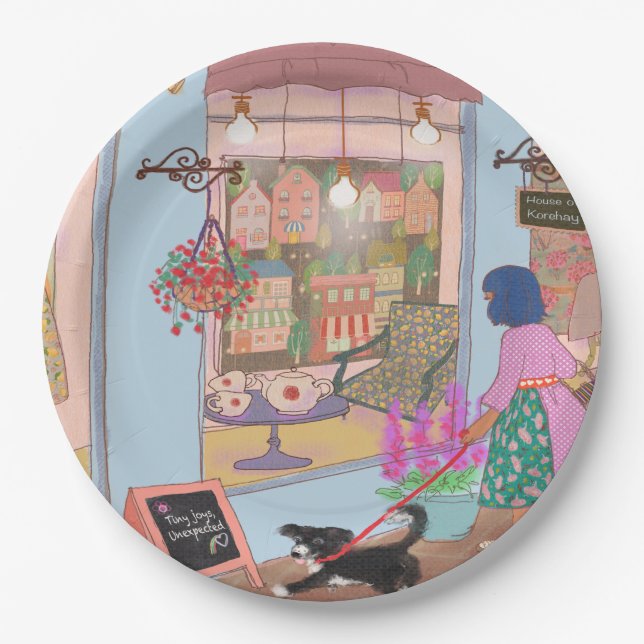Colorful Illustrated Paper Plates Pappteller (Vorderseite)
