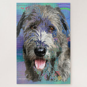 Colorful Irish Wolfhound Artwork