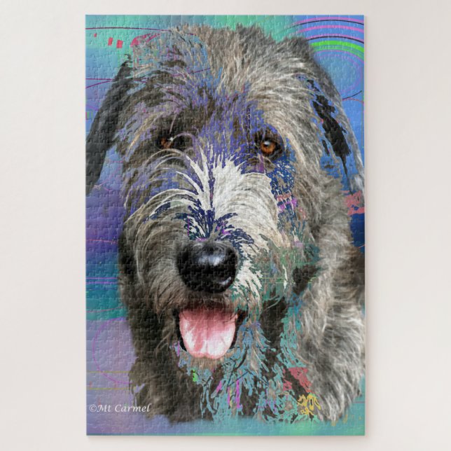 Colorful Irish Wolfhound Artwork (Vertikal)