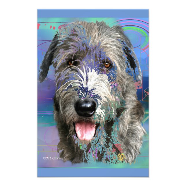 Colorful Irish Wolfhound Artwork Fotodruck (Vorne)