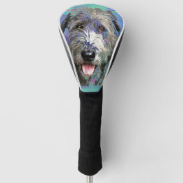 Colorful Irish Wolfhound Artwork Golf Headcover