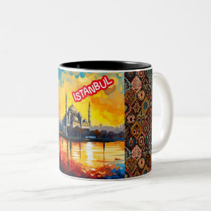 Colorful Istanbul Turkiye Souvenir Zweifarbige Tasse