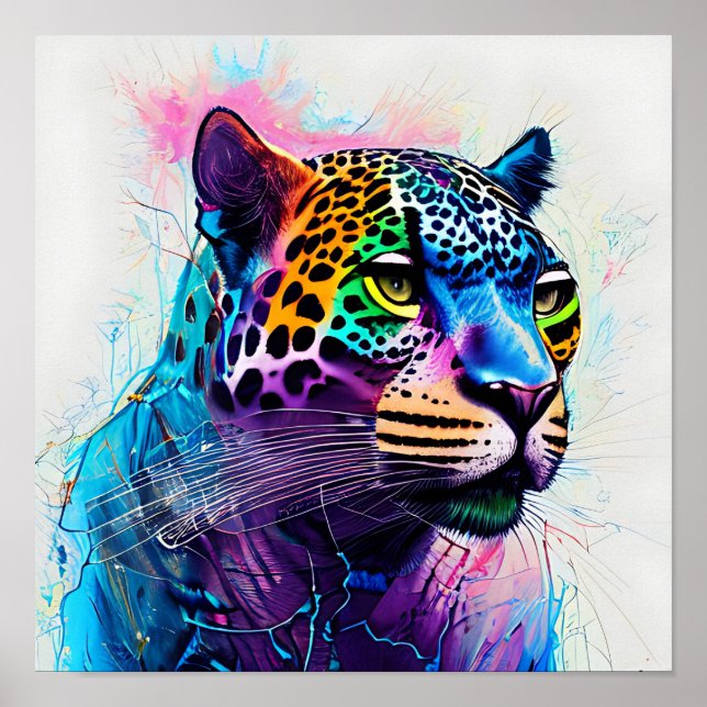 colorful jaguar art poster (Vorne)