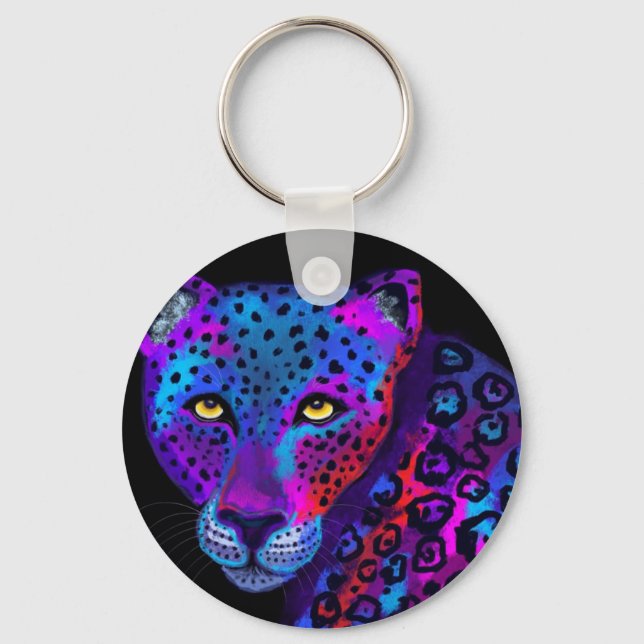 Colorful Jaguar Schlüsselanhänger (Vorderseite)