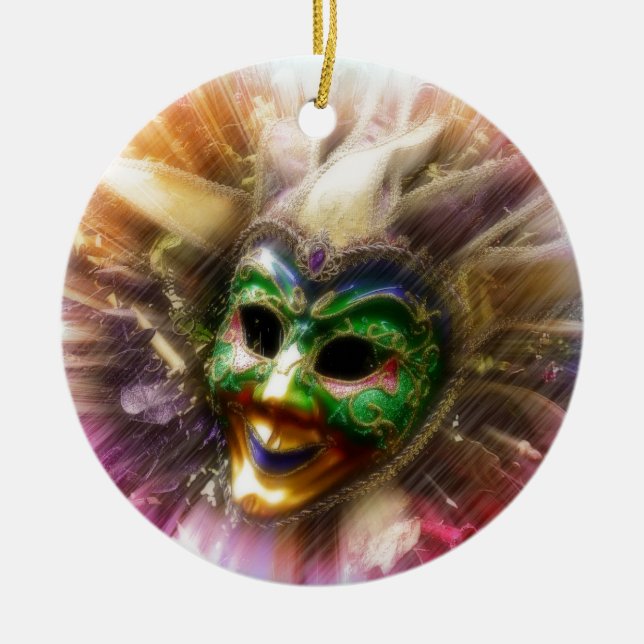 Colorful Jester Keramikornament (Vorne)