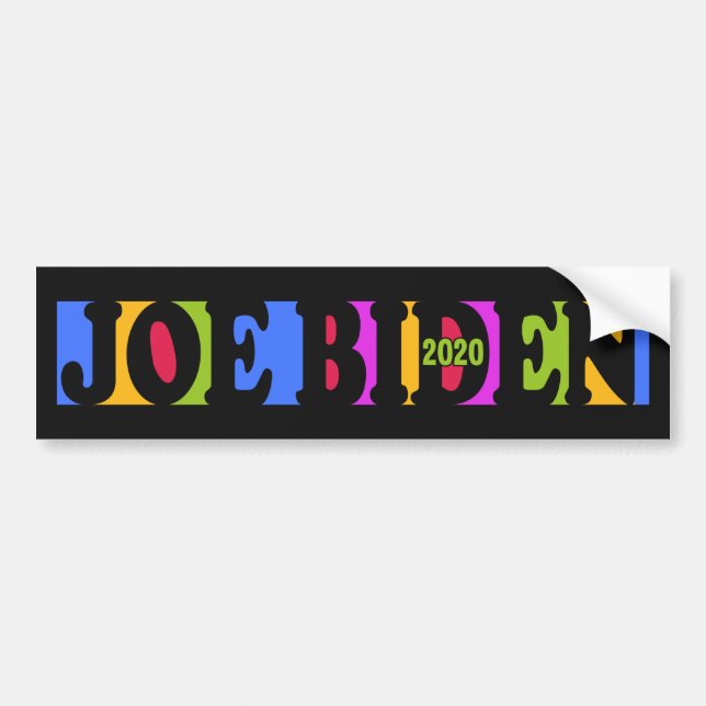 Colorful JOE BIDEN 2020 bumper sticker (Devant)