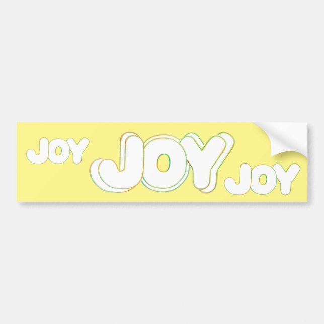 Colorful Joy Word Autoaufkleber (Vorne)