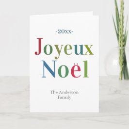 Colorful Joyeux Weihnachten Französisch Weihnachte