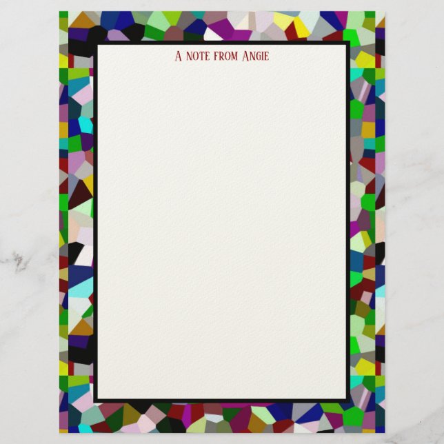 Colorful Jumble Stationery Paper Briefbogen (Vorderseite)