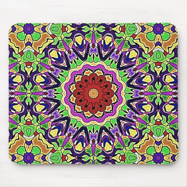 Colorful Kaleidoscope Pattern Mousepad (Vorne)