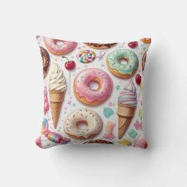 Colorful Kawaii Dessert Pattern Kissen