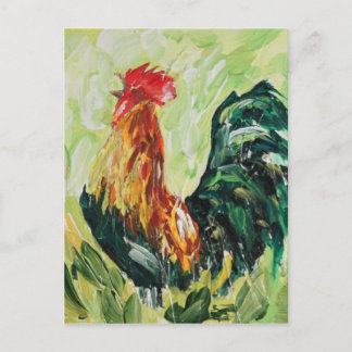 Colorful Keith the Rooster Postkarte