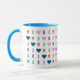 Colorful Kids 16 Personalized Letters or Numbers Tasse