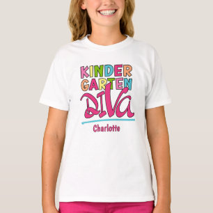 Colorful Kindergarten Diva - Erster Schultag T-Shirt