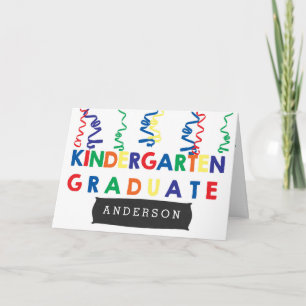 Colorful Kindergarten Graduate Karte