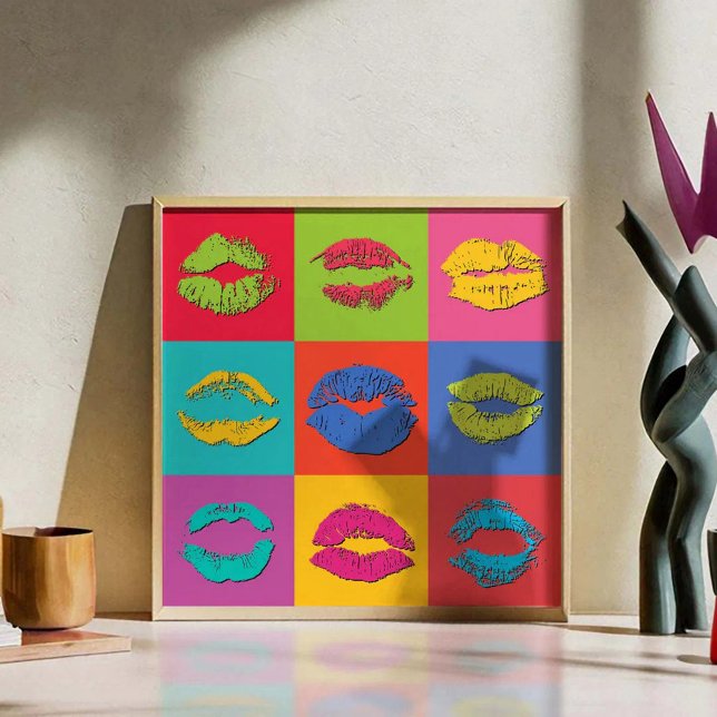 Colorful Kissing Lips Poster (Von Creator hochgeladen)