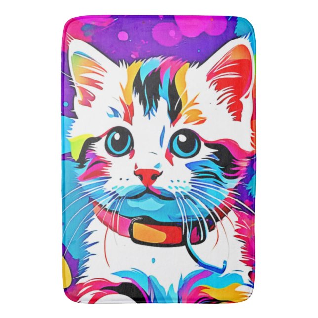 Colorful Kitesurf Kunst Badematte (Vorderseite Vertikal)