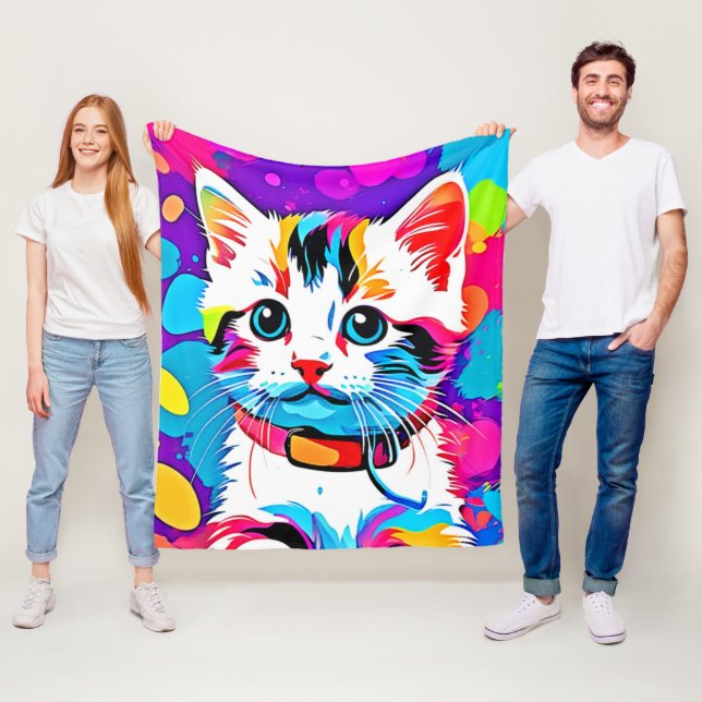 Colorful Kitesurf Kunst Fleecedecke (Beispiel)